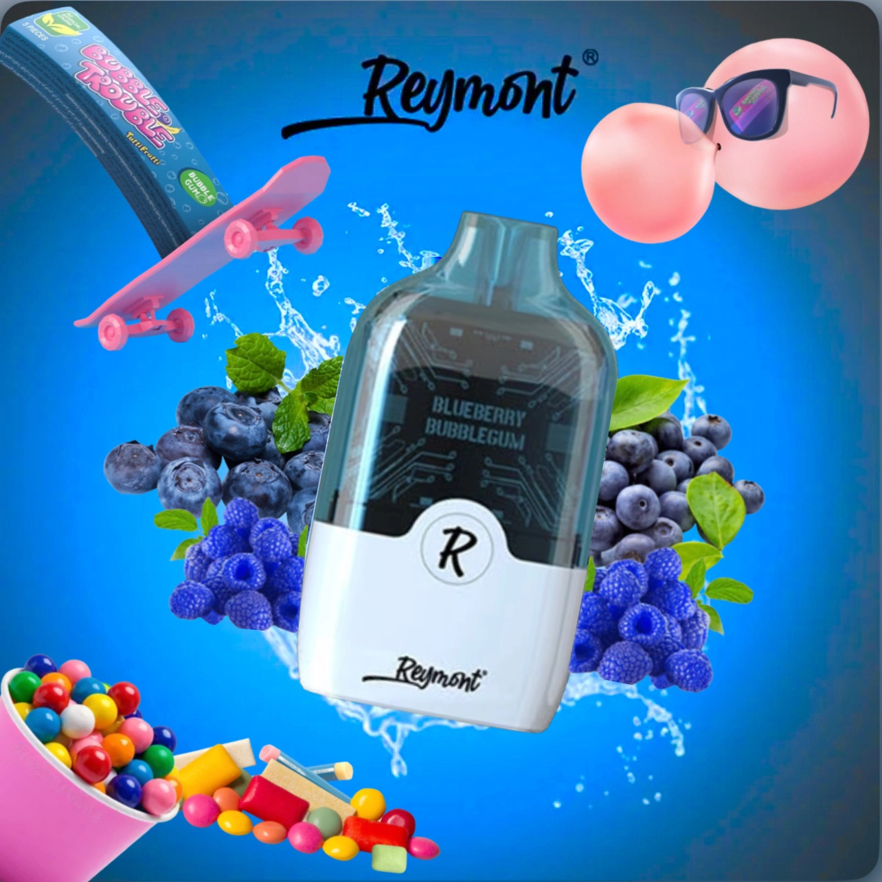 REYMONT 8188PUFFE blueberry bubblegum|پادمن شاپ|