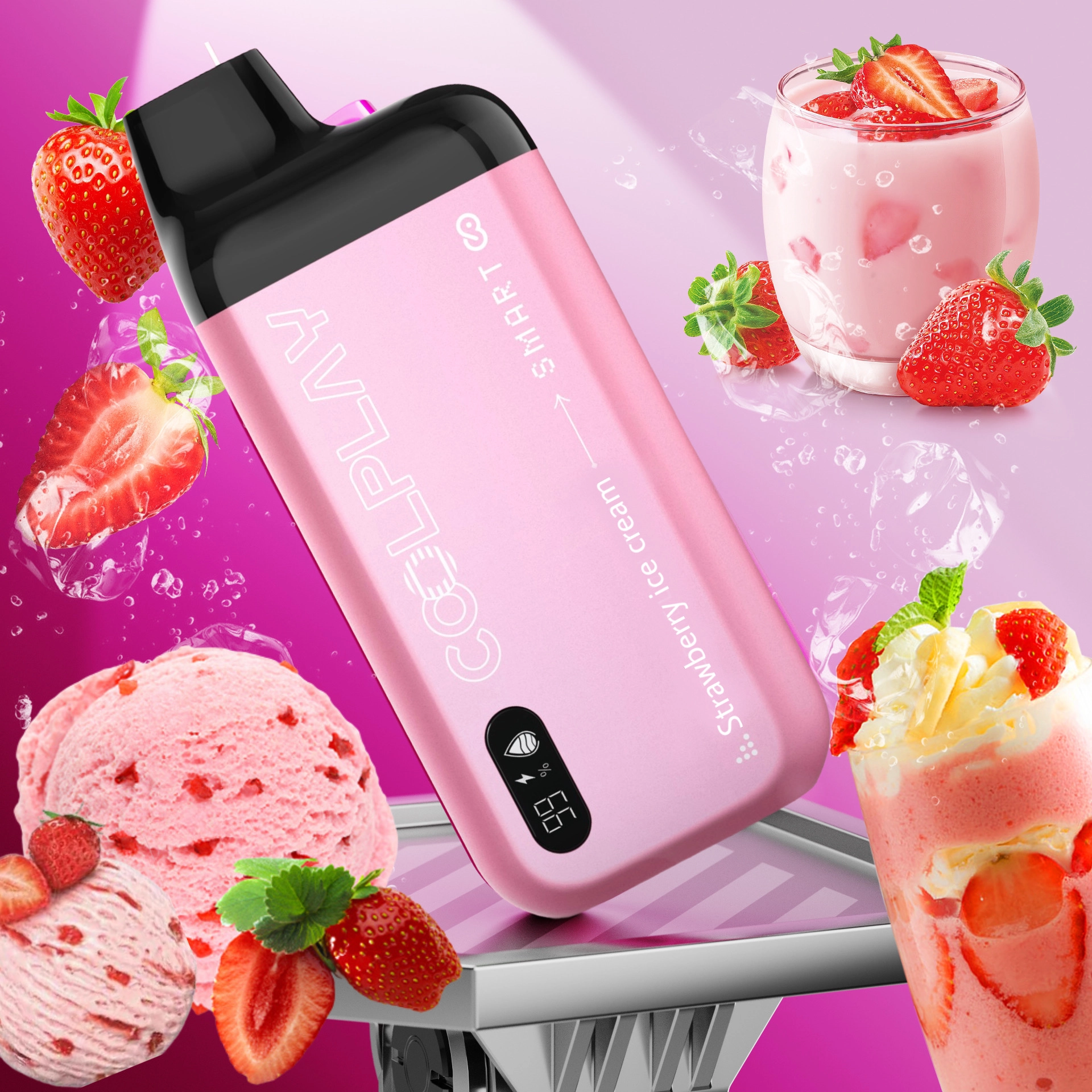 COOLPLAY SMART8000 STRAWBERRY ICE CREAM|پادمن شاپ|