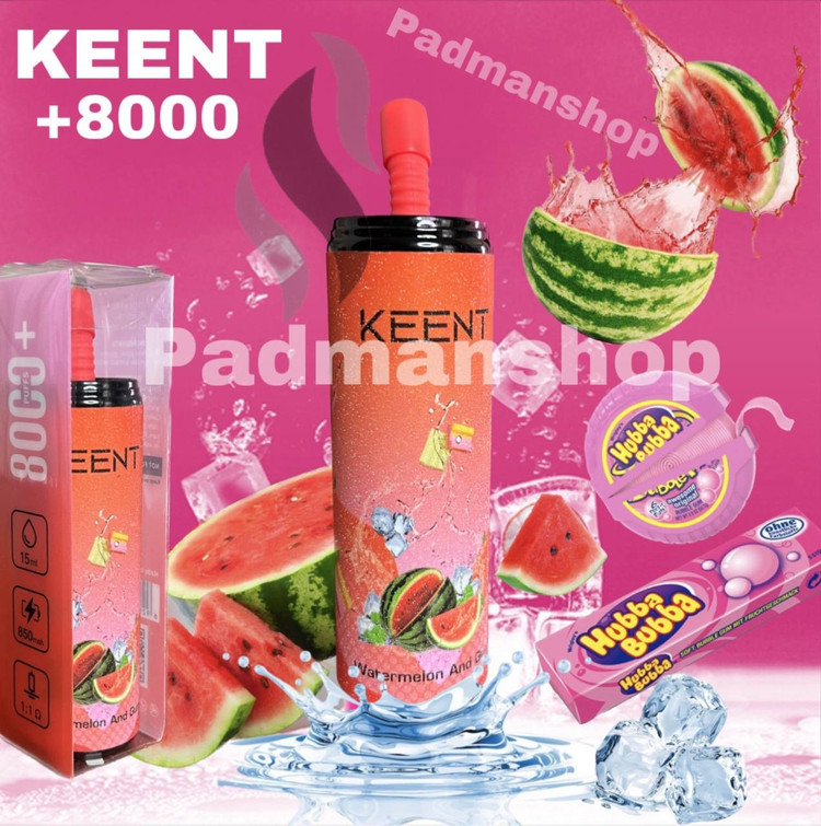 پادیک بار مصرف هندوانه ادامس برند کنت8000پاف|پادمن شاپ|