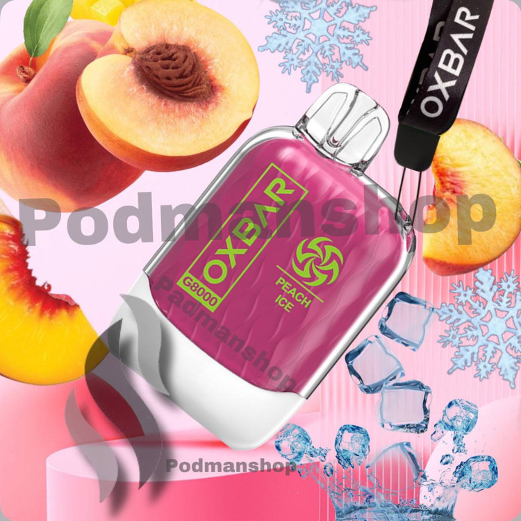 OXBAR CB 8000 PEACH ICE|پادمن شاپ|