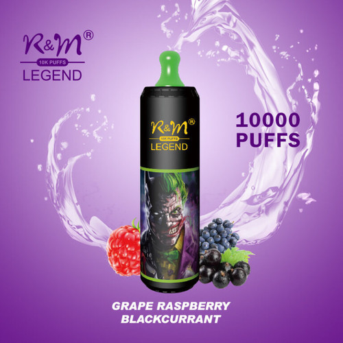 R&M LEGEND 10000 PUFFS GRAPE RASPBERRY BLAKCU|پادمن شاپ|