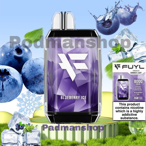 DINNER LADY FULY 8000 PUFFS bluberry ice|پادمن شاپ|