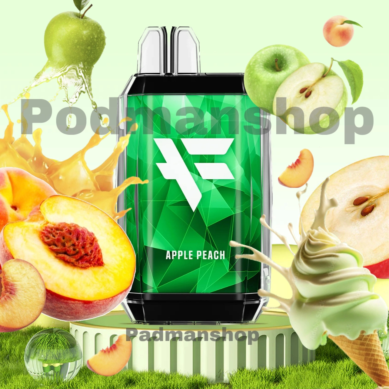 DINNER LADY FULY 8000 PUFFS Apple Peach|پادمن شاپ|