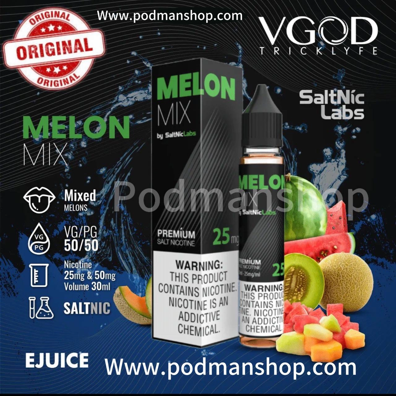 VGOD SaltNic Melon Mix|پادمن شاپ|