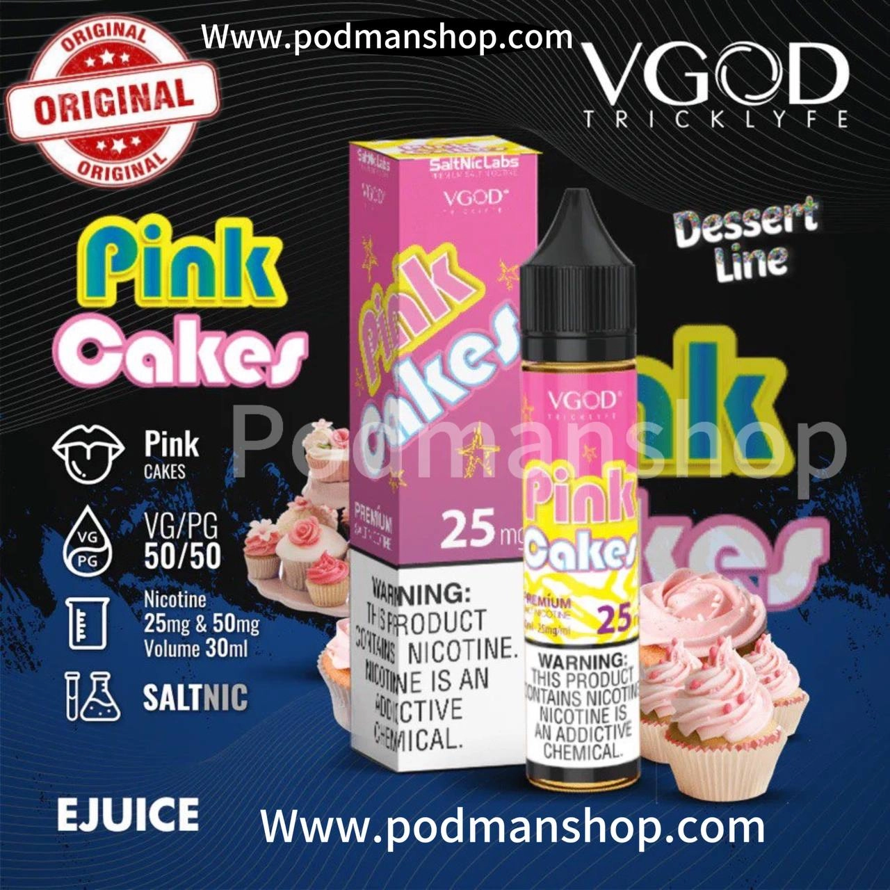 VGOD SaltNic Pink Cakes|پادمن شاپ|