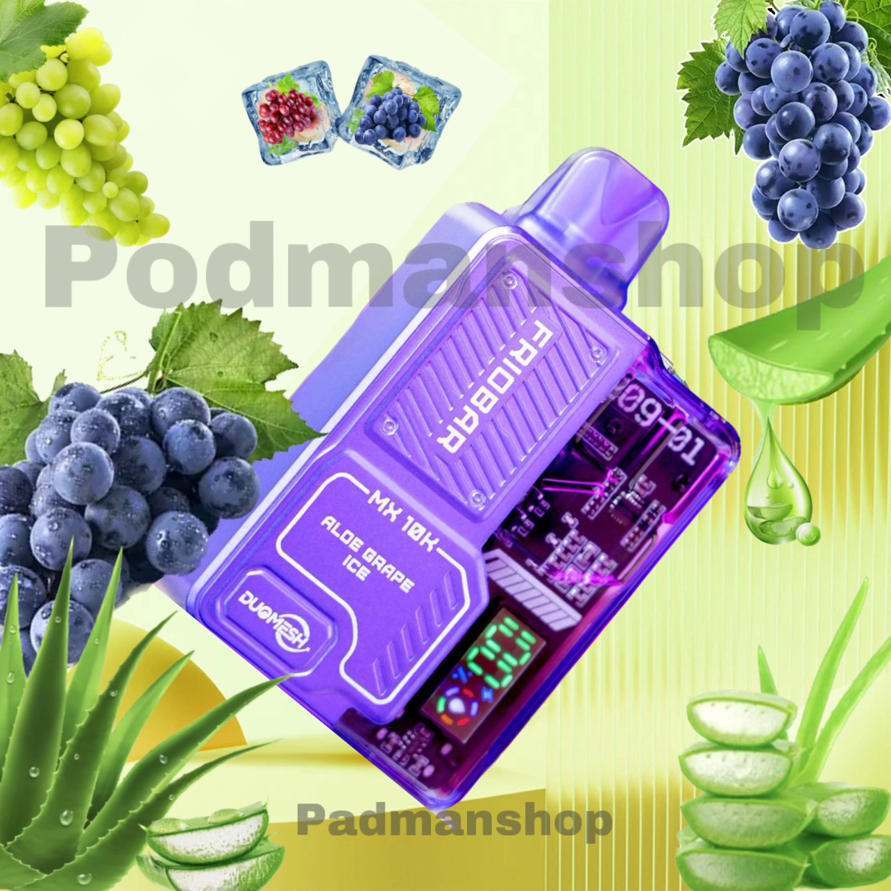 Friobar Aloe Grape Ice 10K Puffs | پادمن شاپ|