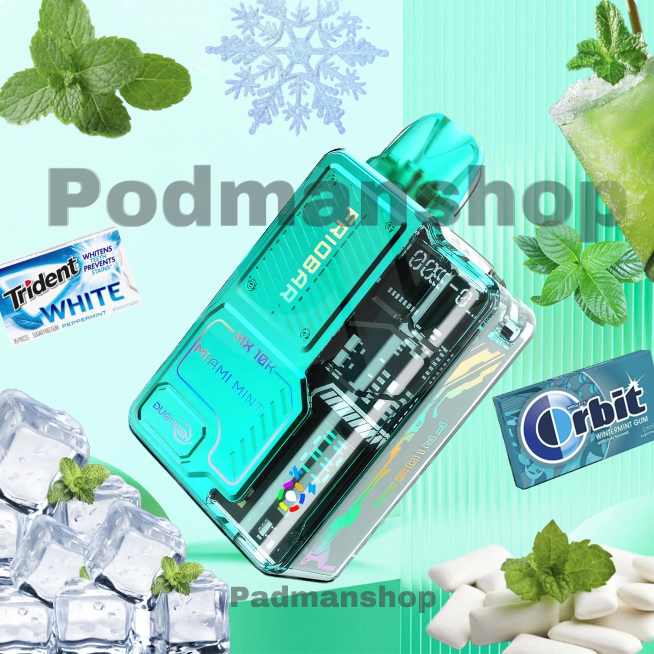 Friobar Miami Mint 10K Puffs|پادمن شاپ|