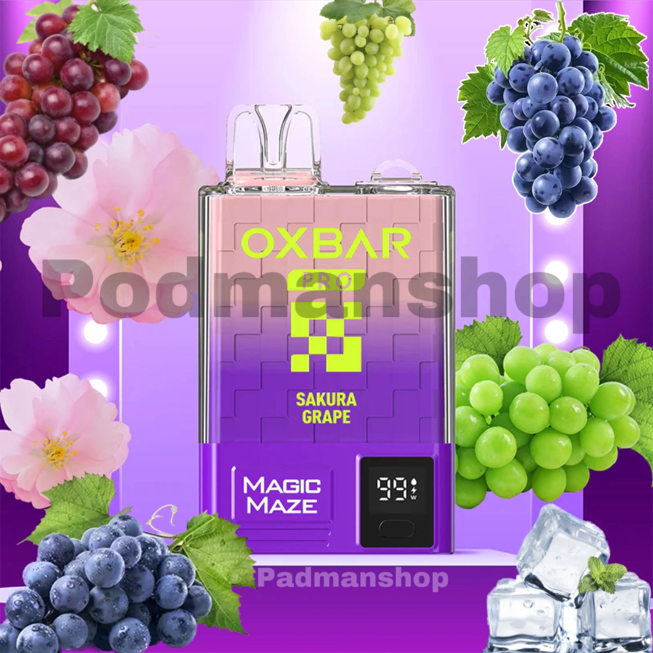 Oxbar Pro Magic Sakura Grape 10K|پادمن شاپ|