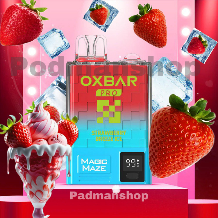 Oxbar Pro Magic Strawberry Breeze Ice10K|پادمن شاپ|