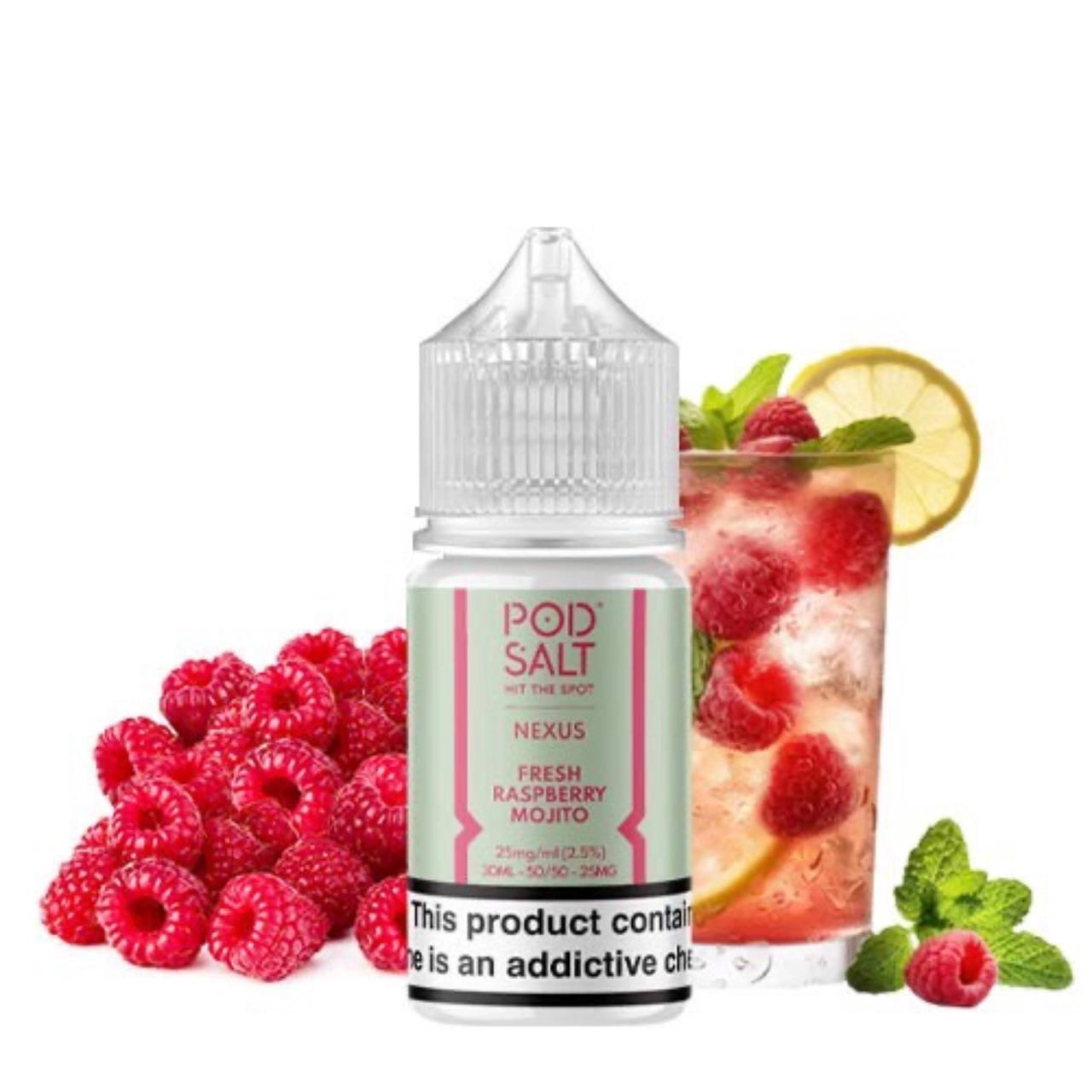 Pod Salt Fresh Raspberry Mojito |پادمن شاپ|