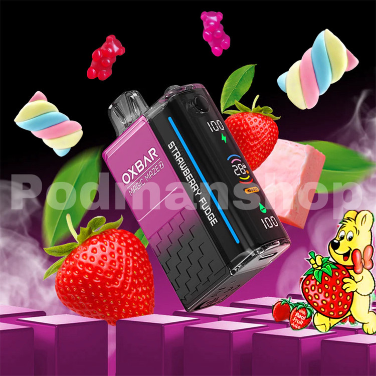 OXBAR Magic Maze 2 STRAWBERRY FUDGE پادمن شاپ|