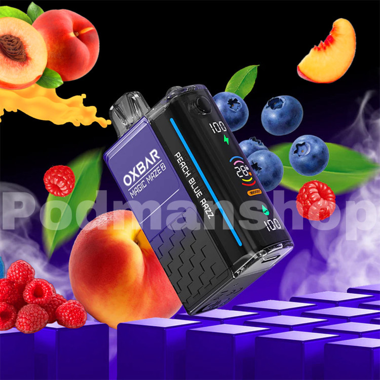 OXBAR Magic Maze 2 PEACH BLUE RAZZ|پادمن شاپ|