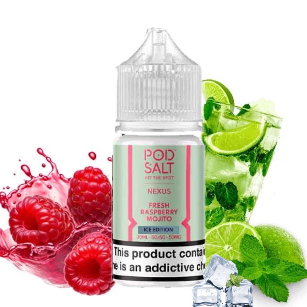 Pod Salt Fresh Raspberry Mojito |پادمن شاپ|