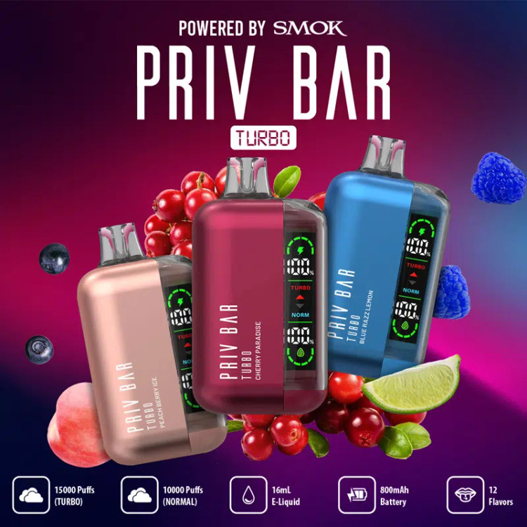 - Smok Priv Bar Turbo 15000 |پادمن شاپ |