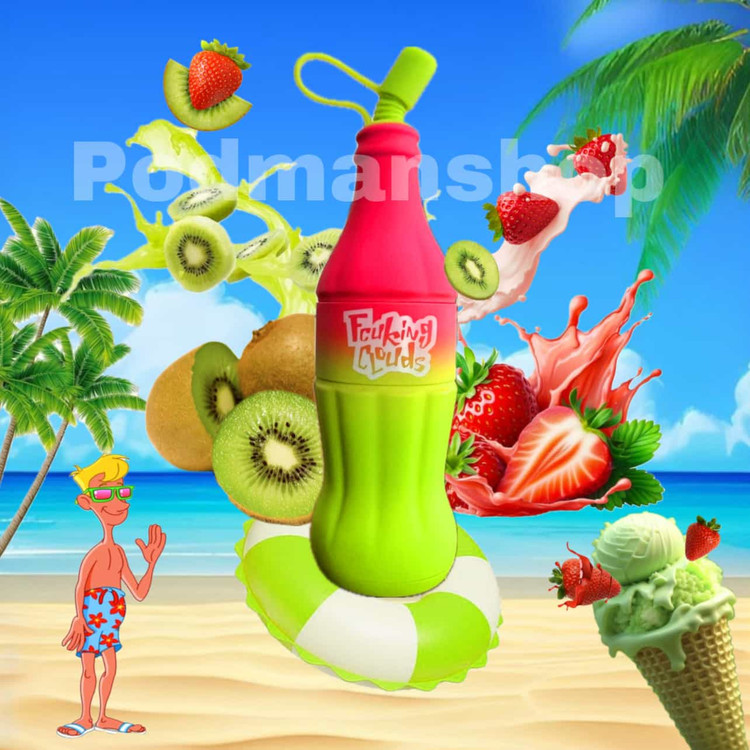 FCUKING CLOUDS DISPOSABLE VAPE POD Strawberry Kiwi |پادمن شاپ |