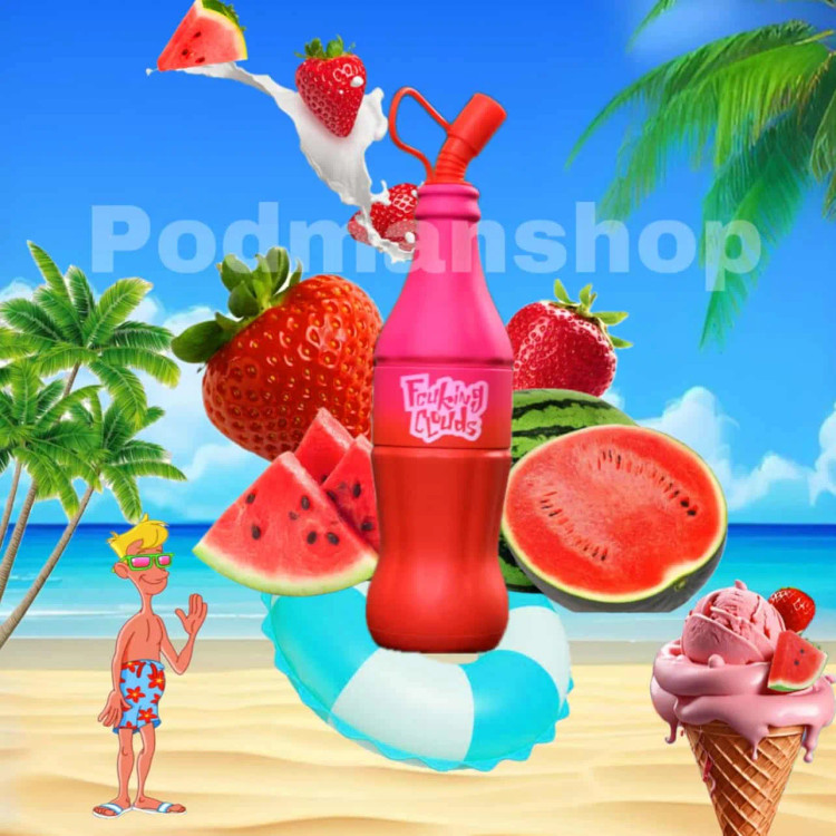 FCUKING CLOUDS DISPOSABLE VAPE POD Watermelon Strawberry|پادمن شاپ |