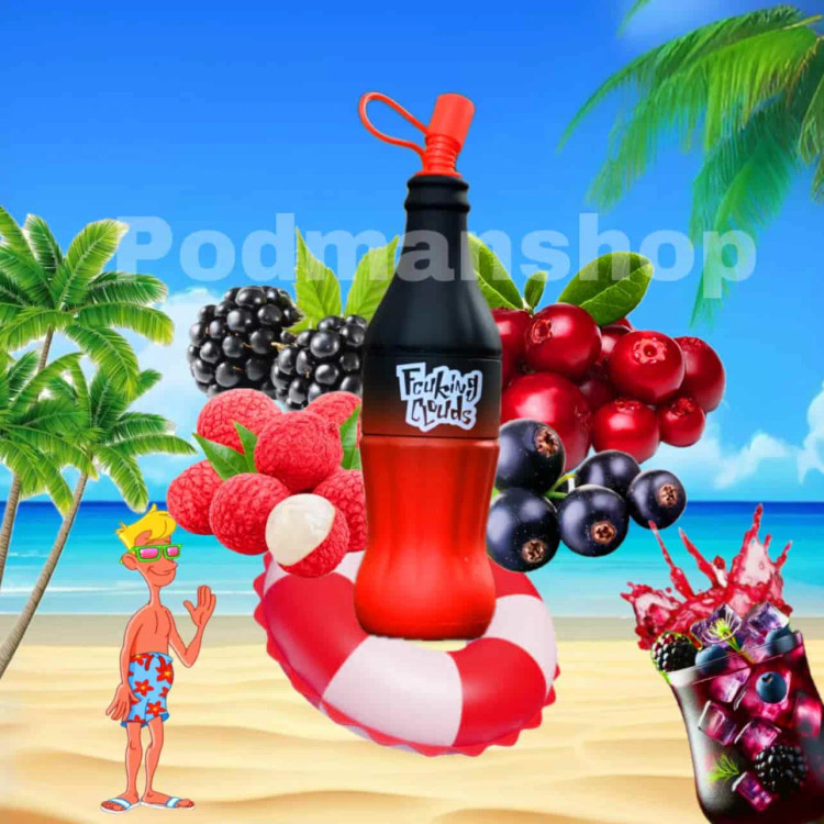FCUKING CLOUDS DISPOSABLE VAPE POD Blackcurrant Lychee |پادمن شاپ |