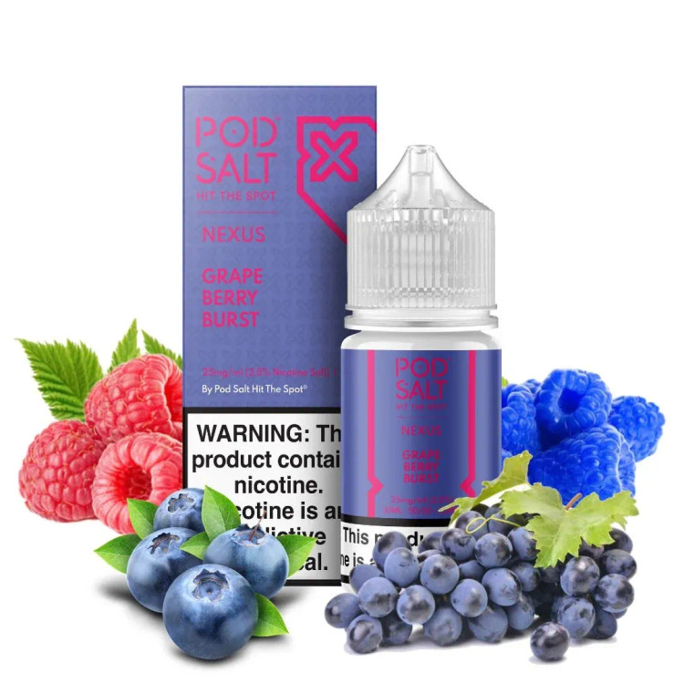 POD SALT NEEXUS GRAPE BERRY BURST Nic Salt E-Liquid | پاد من شاپ |