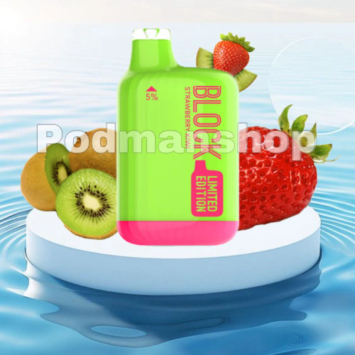 Block Bar Blue Strawberry Kiwi disposble pod | پاد من شاپ |