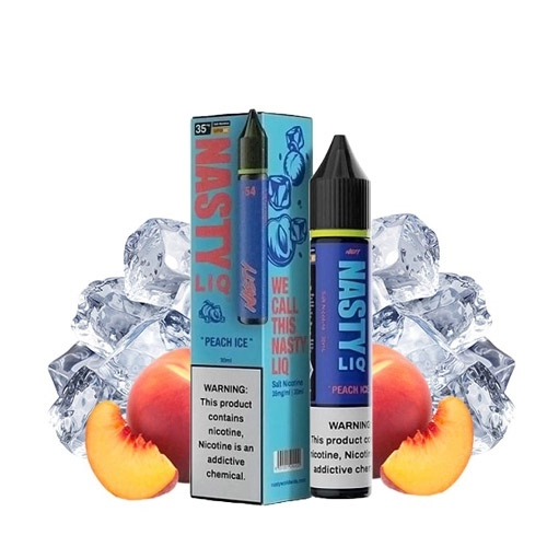 سالت نستی هلو یخ  ، Nasty peach Ice Nic Salt - 35MG