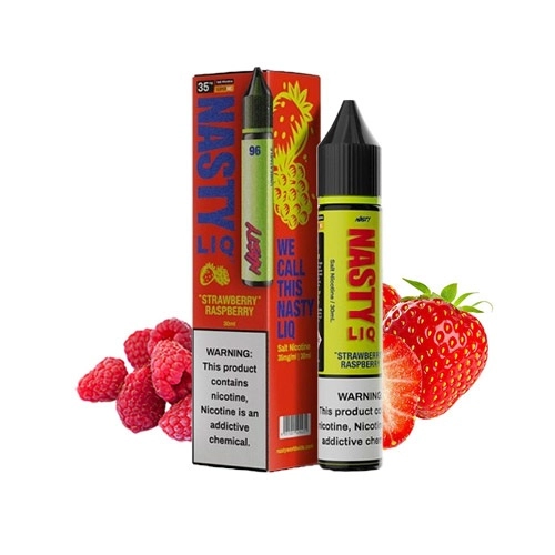 سالت نیکوتین Nasty Strawberry Raspberry | طعم میوه‌ای توت فرنگی و تمشک |پادمن شاپ |