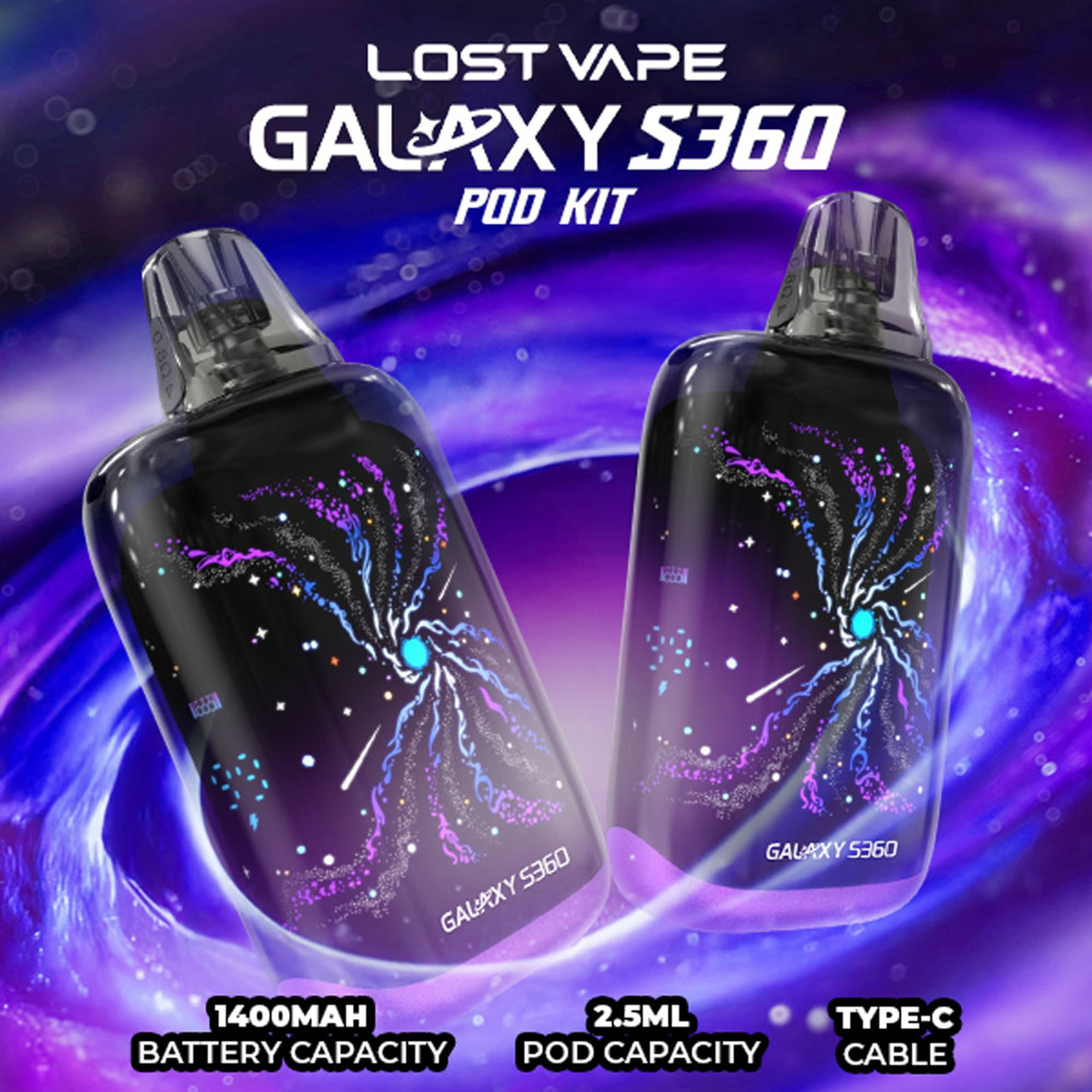 360 Pod خرید LOST VAPE Galaxy S360 Pod Kit | پاد گلکسی اس 360