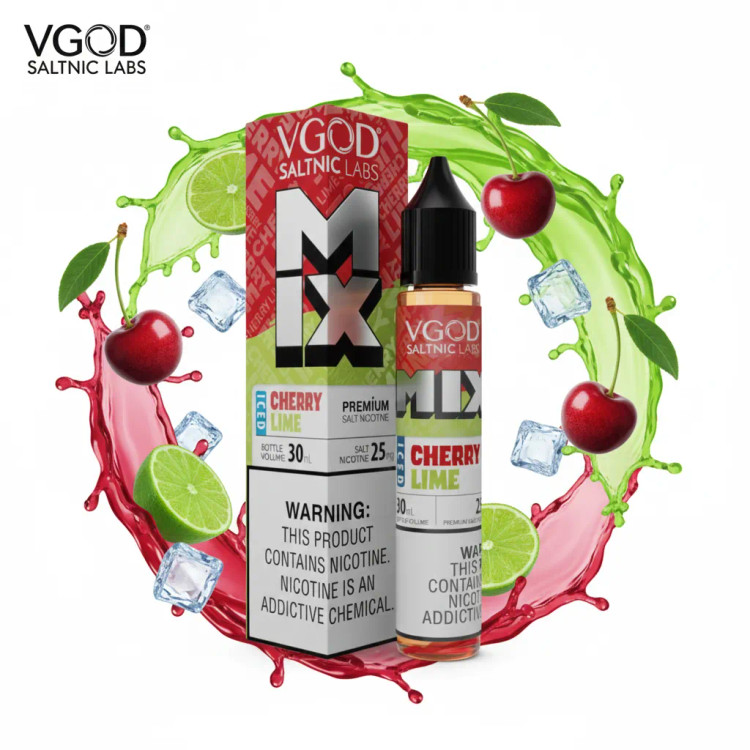 VGOD MIX Iced Cherry Lime SaltNic E-Liquid | پادمن شاپ|