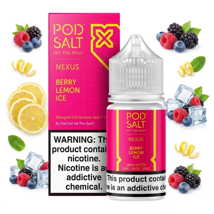Pod Salt Nexus Berry Lemon Ice Nic Salt E-Liquid