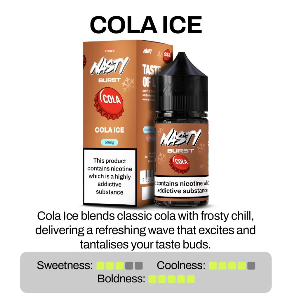 Nasty Burst Fusion Cola Ice Nic Salt E-Liquid