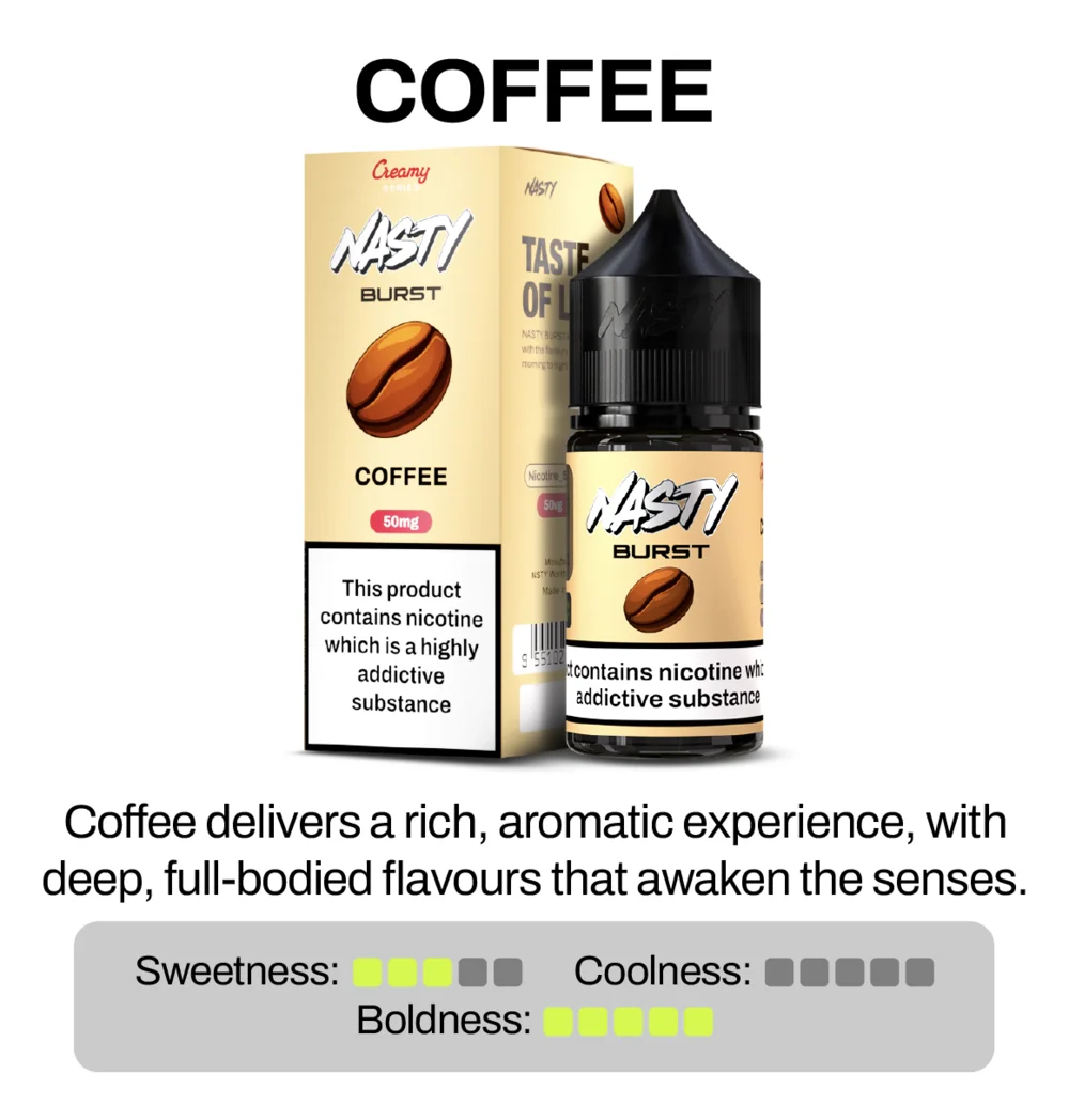 Nasty Burst Coffee Nic Salt E-Liquid