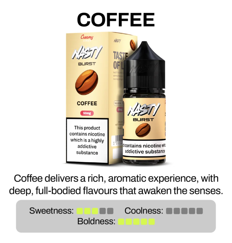 Nasty Burst Coffee Nic Salt E-Liquid