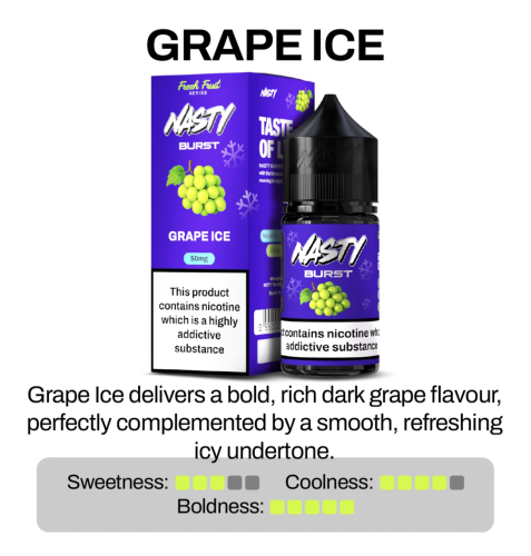 Nasty Burst Grape Ice Nic Salt E-Liquid