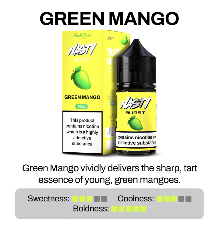 Nasty Burst Green Mango Nic Salt E-Liquid