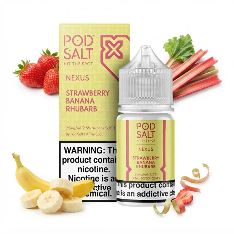 Pod Salt Strawberry Banana Rhubarb Icd Edition Nic Salt E-Liquid