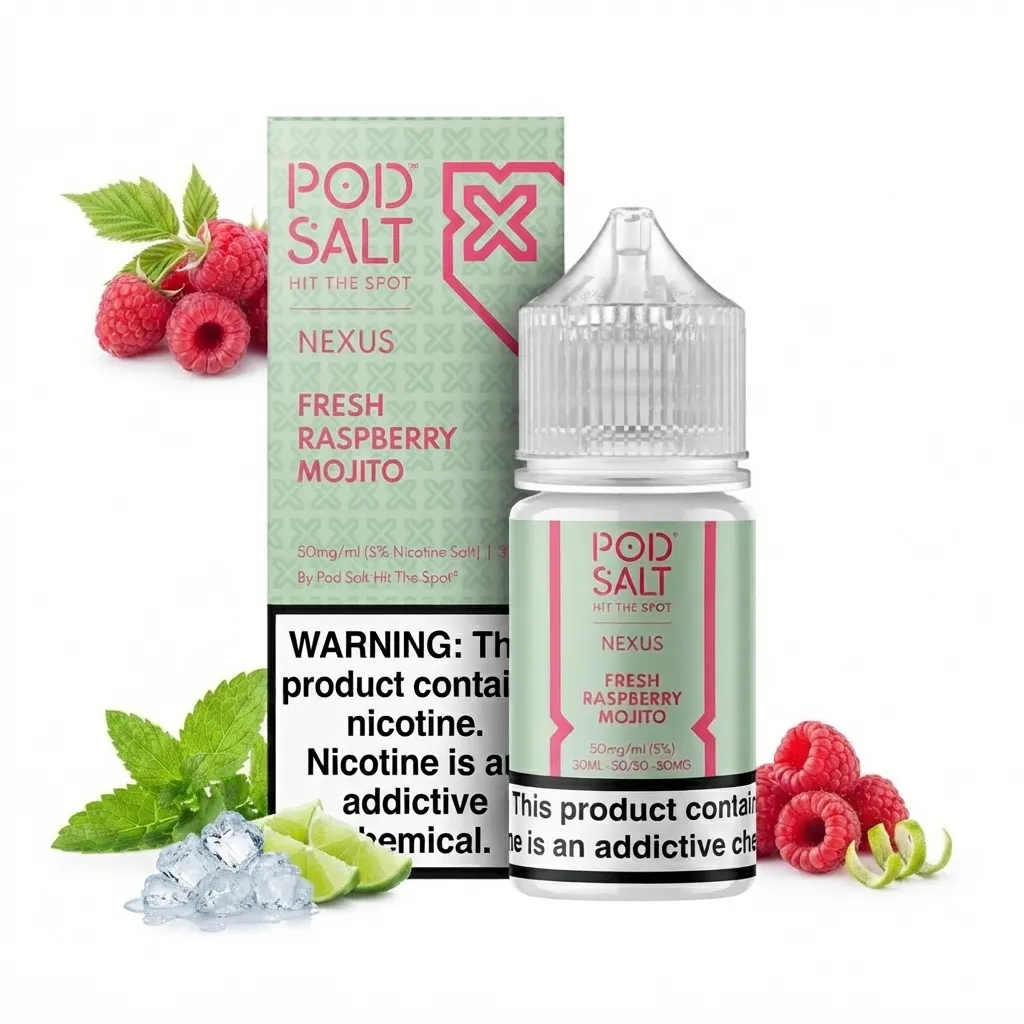 Pod Salt Fresh Raspberry Mojito Nic Salt E-Liquid