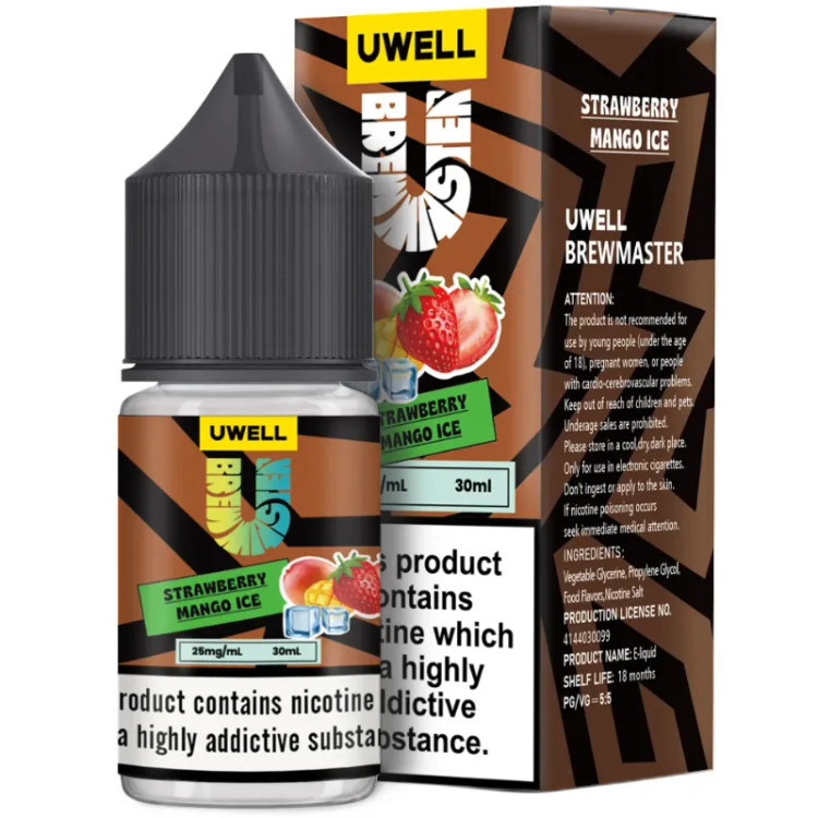 Uwell Brewmaster Strawberry Mango Ice Salt Nic