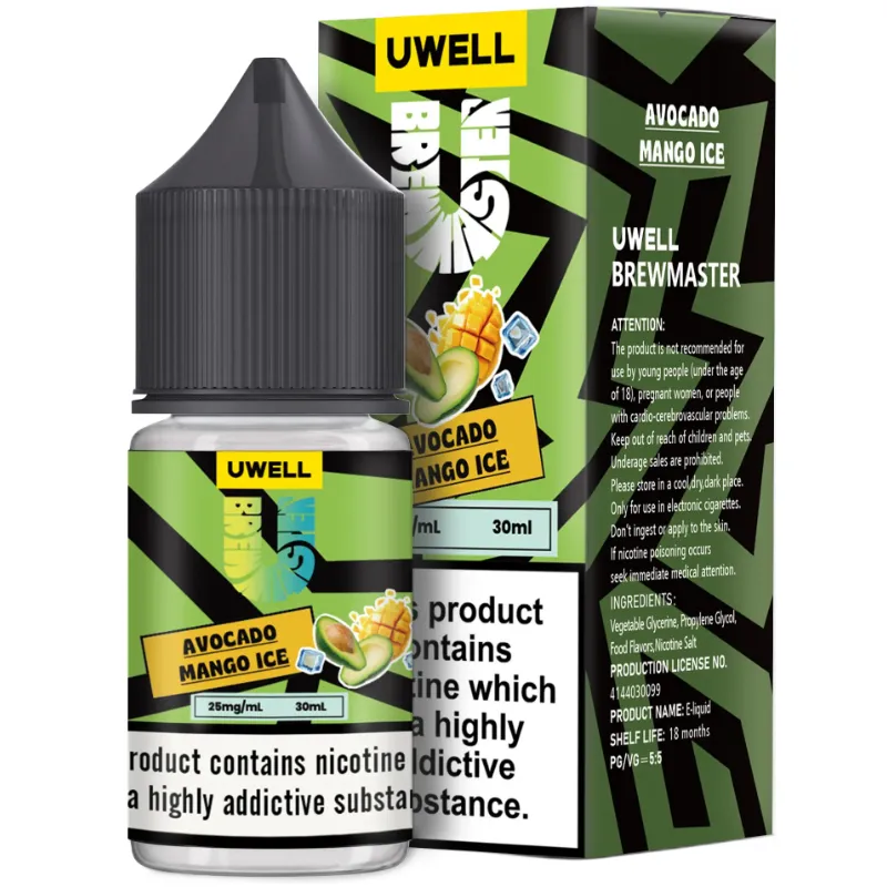 Uwell Brewmaster Avocado Mango Ice Salt Nic