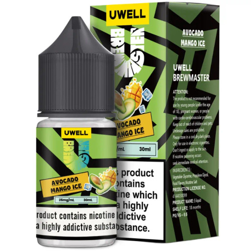 Uwell Brewmaster Avocado Mango Ice Salt Nic