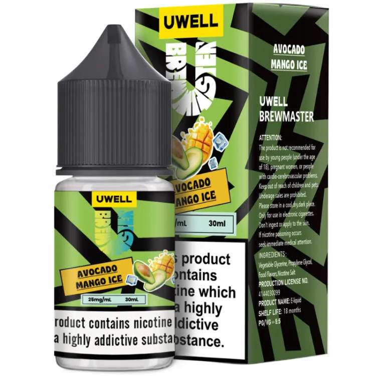 Uwell Brewmaster Avocado Mango Ice Salt Nic