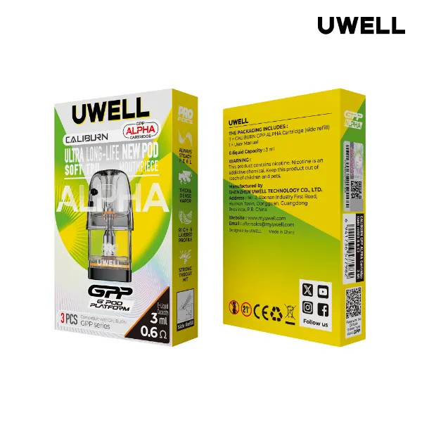 Uwell Caliburn GPP ALFA Integrated coil cartridge Pods New