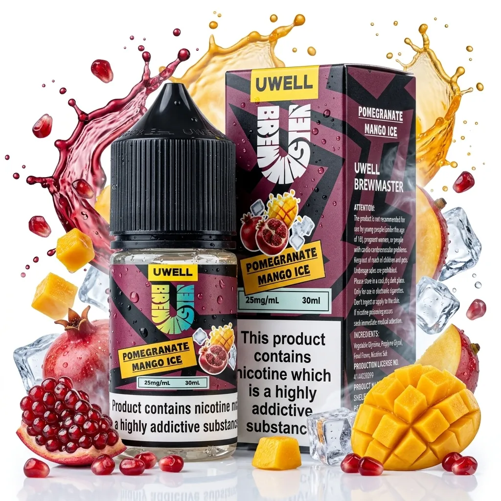 Uwell Brewmaster Pomegranate Mango Ice Salt Nic