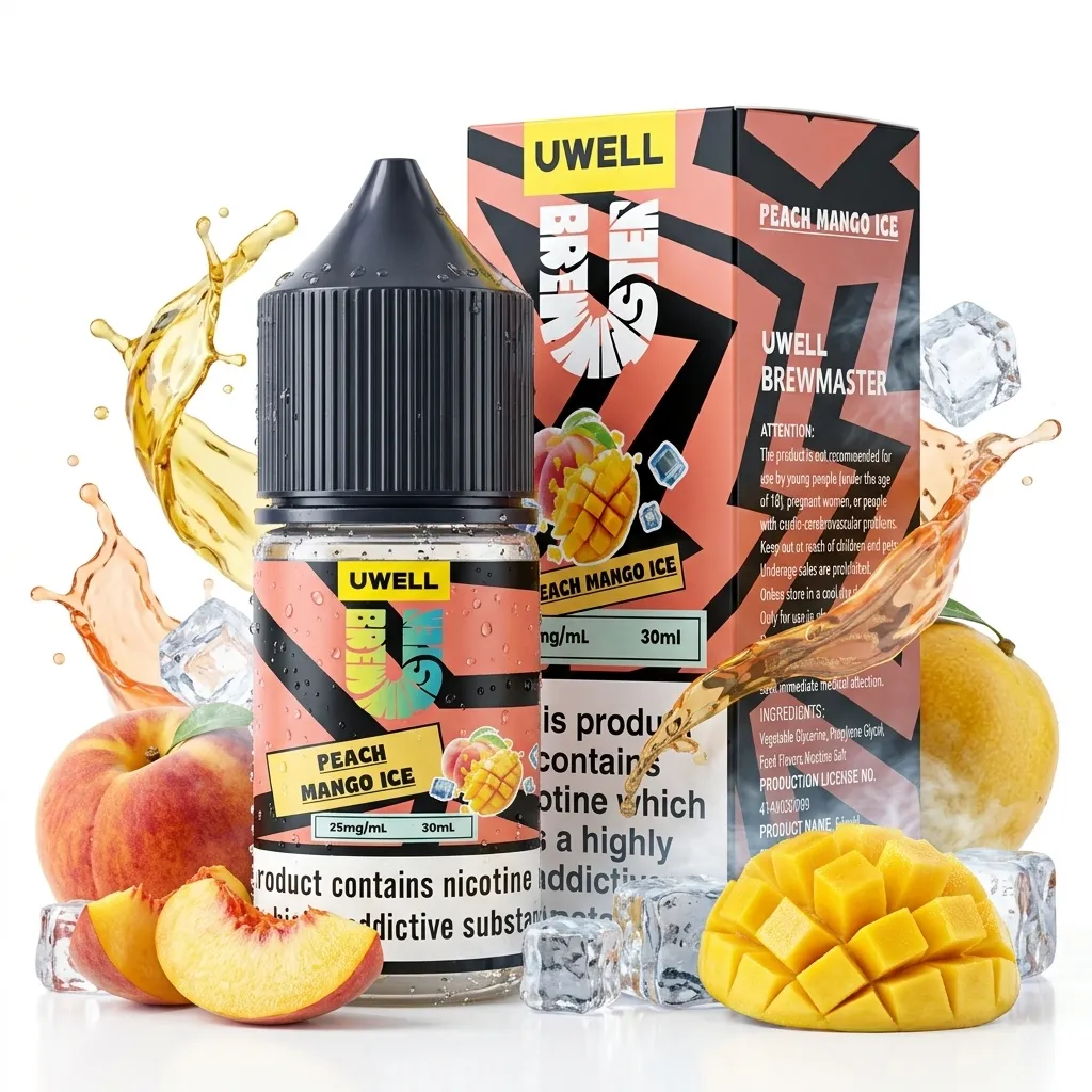 Uwell Brewmaster Pech Mango Ice Salt Nic