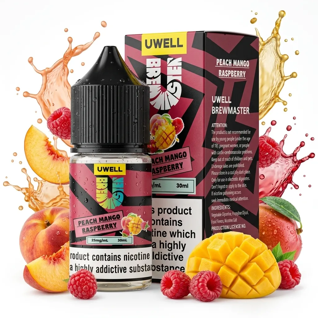 Uwell Brewmaster Peach Mango Raspeery Salt Nic
