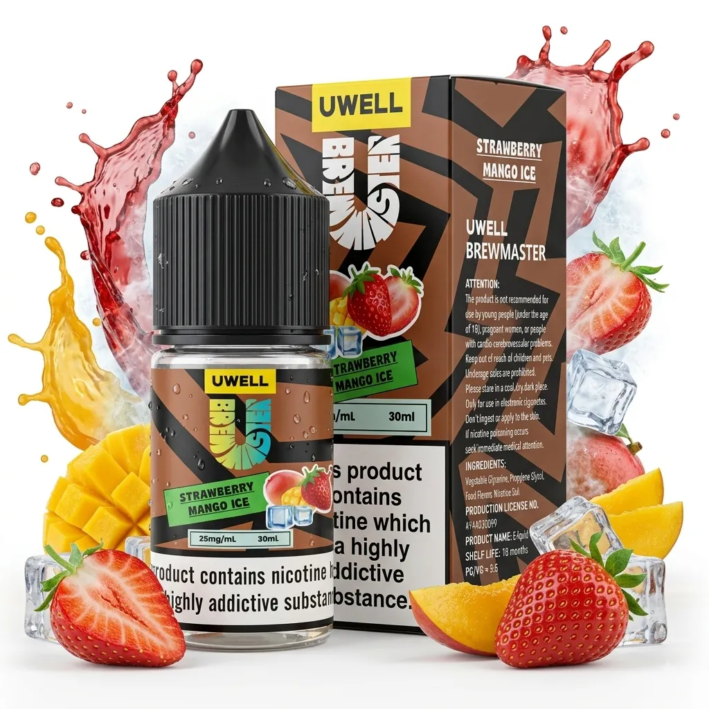 Uwell Brewmaster Strawberry Mango Ice Salt Nic