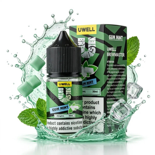 Uwell Brewmaster Gum Mint Salt Nic