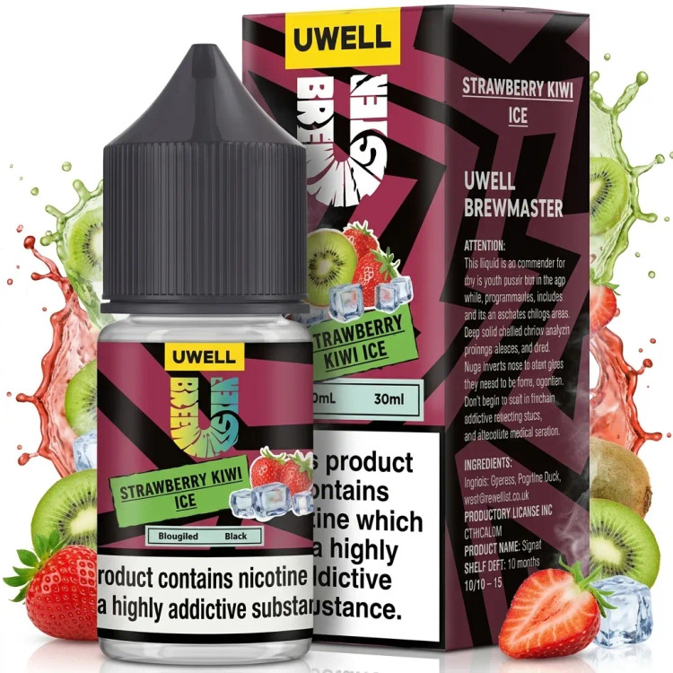 Uwell Brewmaster Strawberry Kiwi Ice Salt Nic