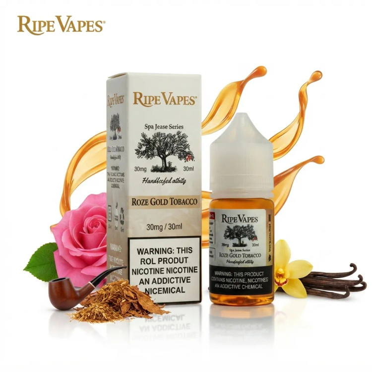 Ripe Vapes Rozegold tobacco Nic Salt E-Liquid