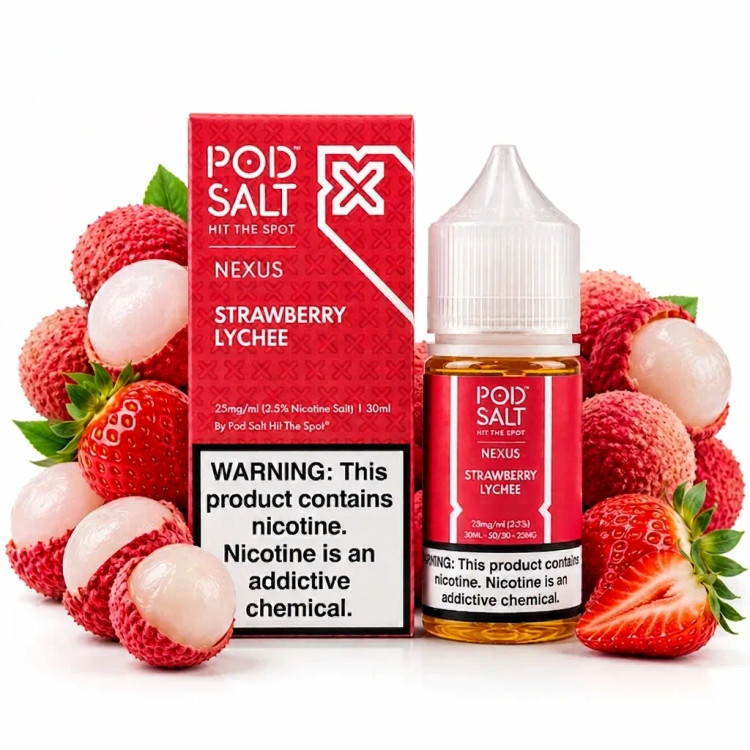 Pod Salt Nexus Strawberry Lychee Nic Salt E-Liquid