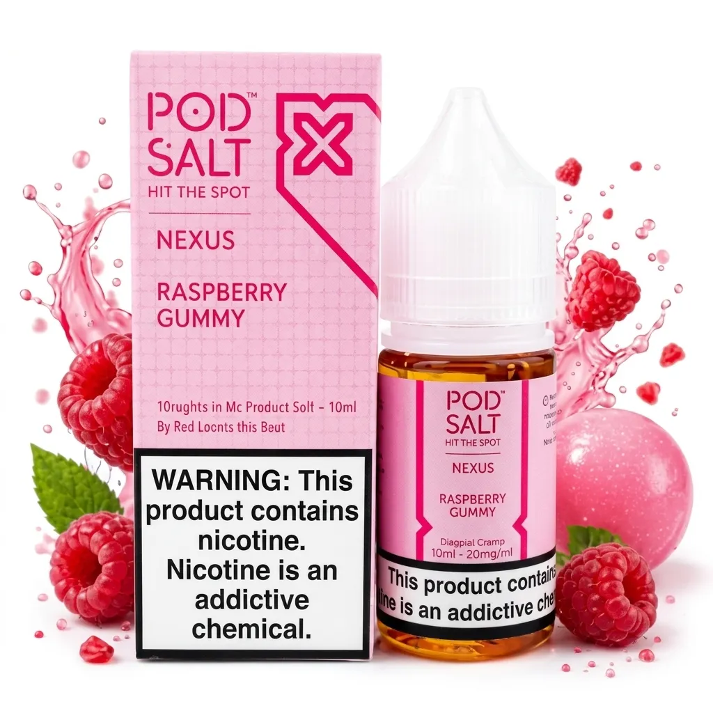 Pod Salt Nexus Raspberry Gummy Nic Salt