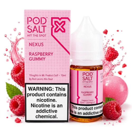 Pod Salt Nexus Raspberry Gummy Nic Salt